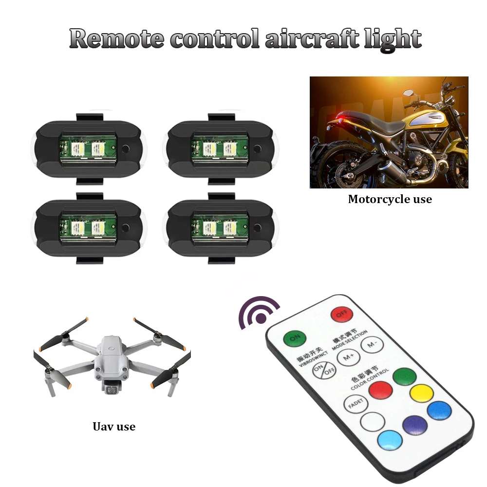 Drone Led Light - ไฟสัญญาณแม่เหล็กขนาดเล็กแบบ LED RGB, 1ชิ้นไฟสัญญาณเตือนการชนกันไฟโดรนไฟแฟลชรถยนต์ไฟแสดงสถานะ7สีโคมไฟรถจักรยานยนต์