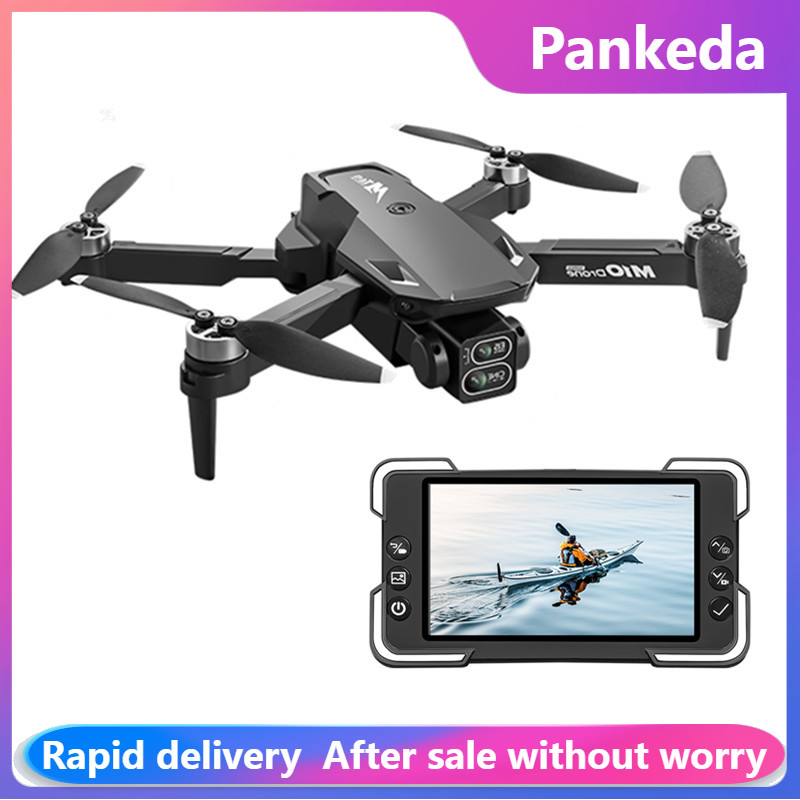 Drone Gimbal - โดรนกล้อง M10 พร้อมรีโมทคอนโทรลหน้าจอในตัว กล้องคู่ ระบบ Optical