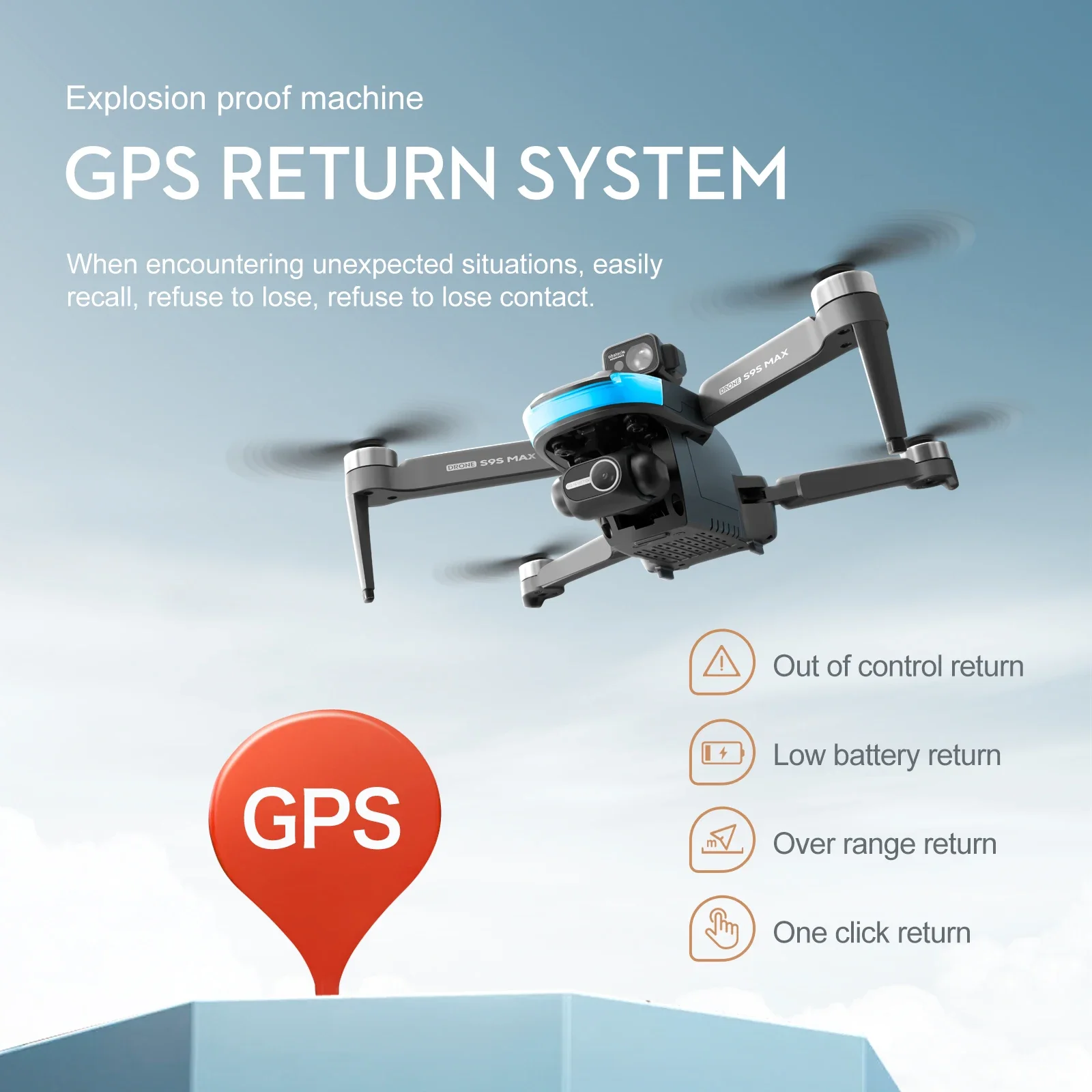 ใหม่S9S MAX MINI Drone 4K 2 แก - Drone Gimbal บทวิจารณ์และราคา