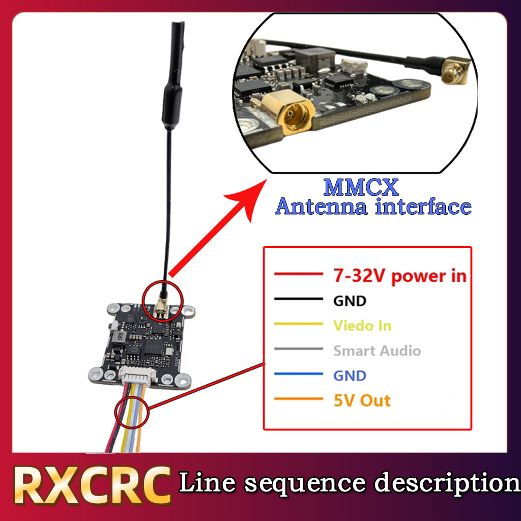 โมดูล RXCRC 5.8G 48CH 1.6W VTX - Drone Receiver บทวิจารณ์และราคา