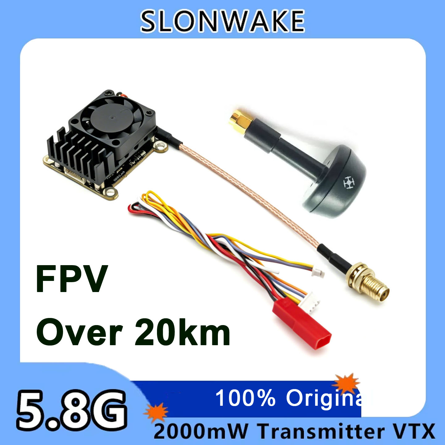 อัปเกรดใหม่ 5.8Ghz 2W ตัวส่งสั - Drone Receiver บทวิจารณ์และราคา
